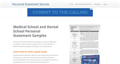 Desktop Screenshot of personalstatementsecrets.com