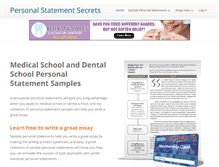 Tablet Screenshot of personalstatementsecrets.com